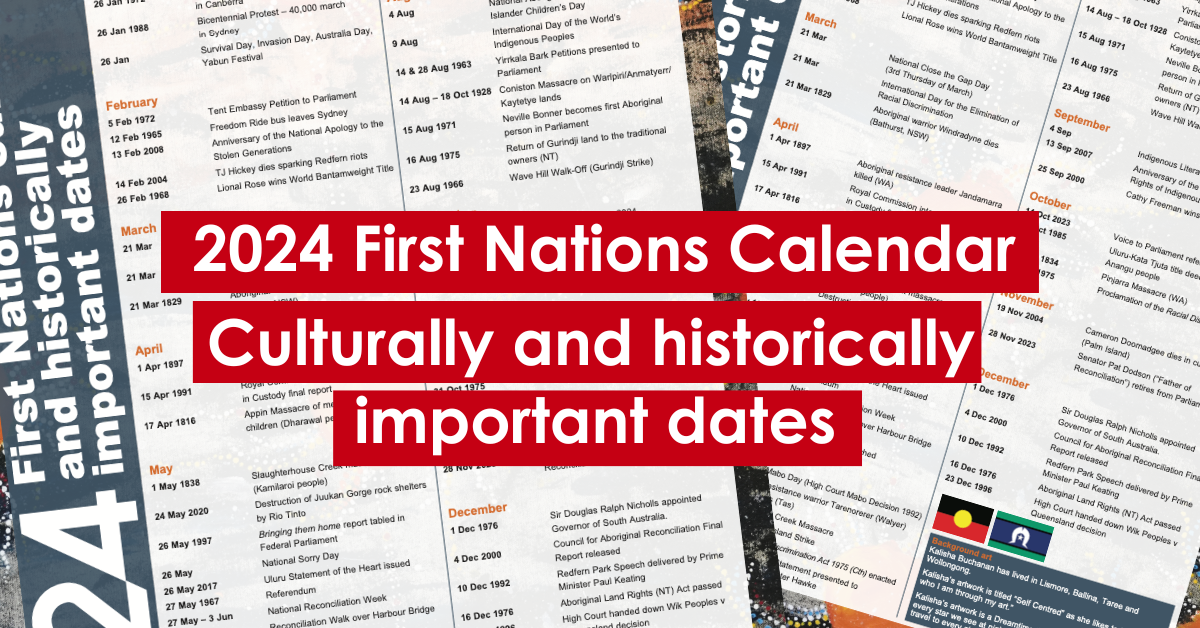 2024 First Nations Calendar IEU NSW/ACT