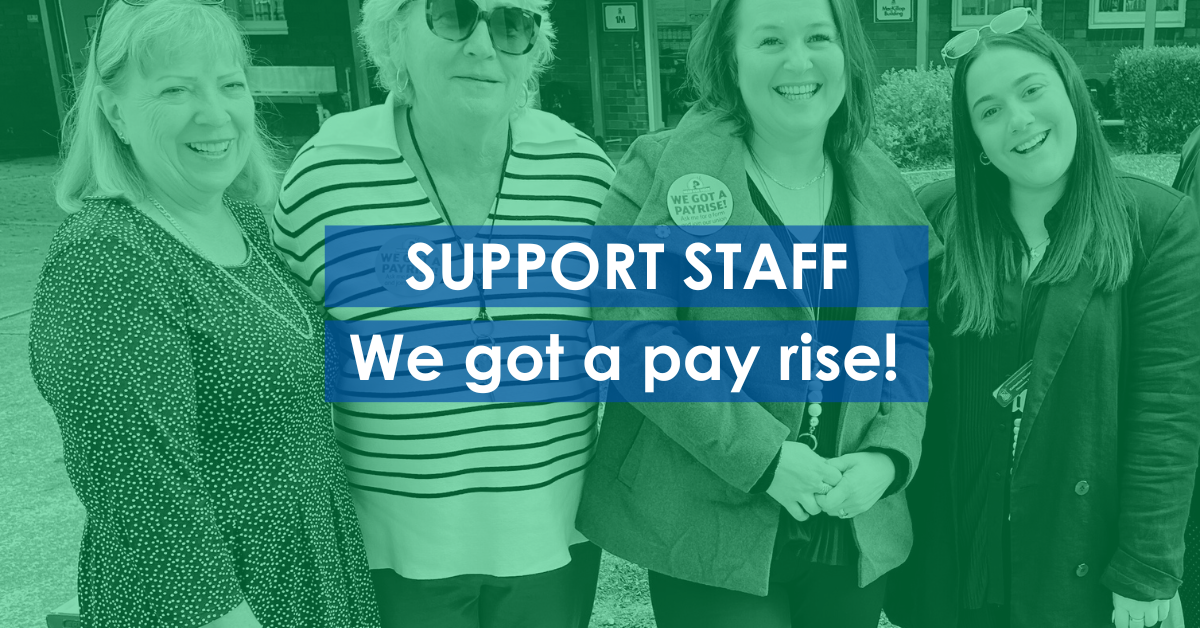  Support staff: We got a pay rise