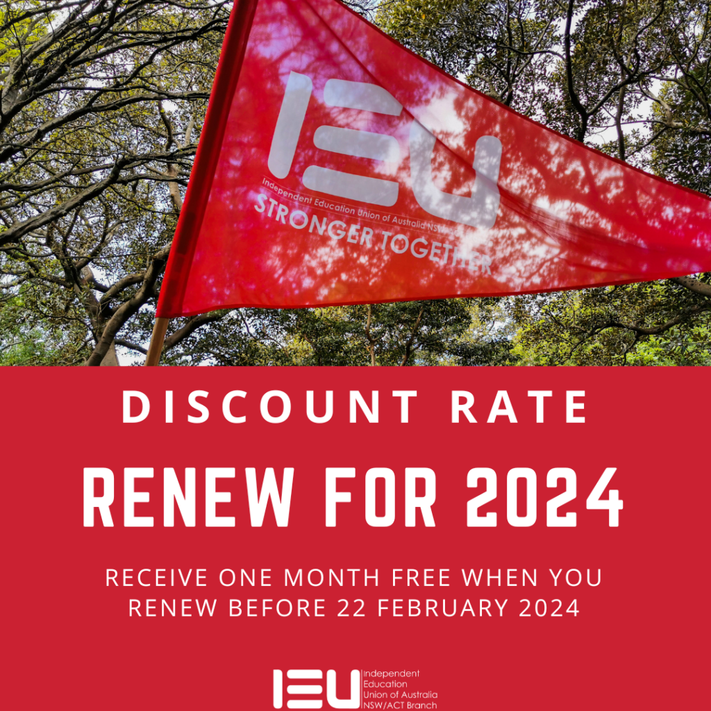 Membership discount 2024 IEU NSW/ACT