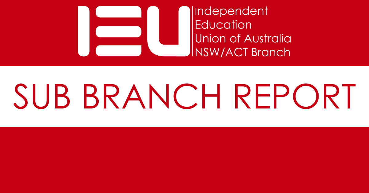 Sub branch reports: Principals