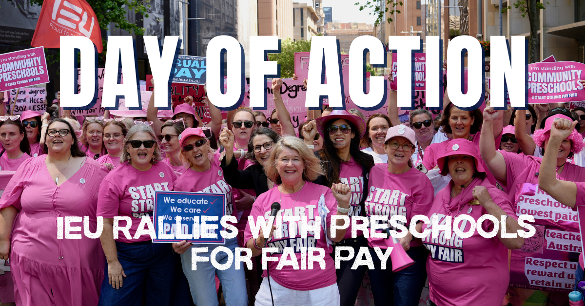 IEU Day of Action: NSW Community Preschools and Supporters Rally for Fair Pay