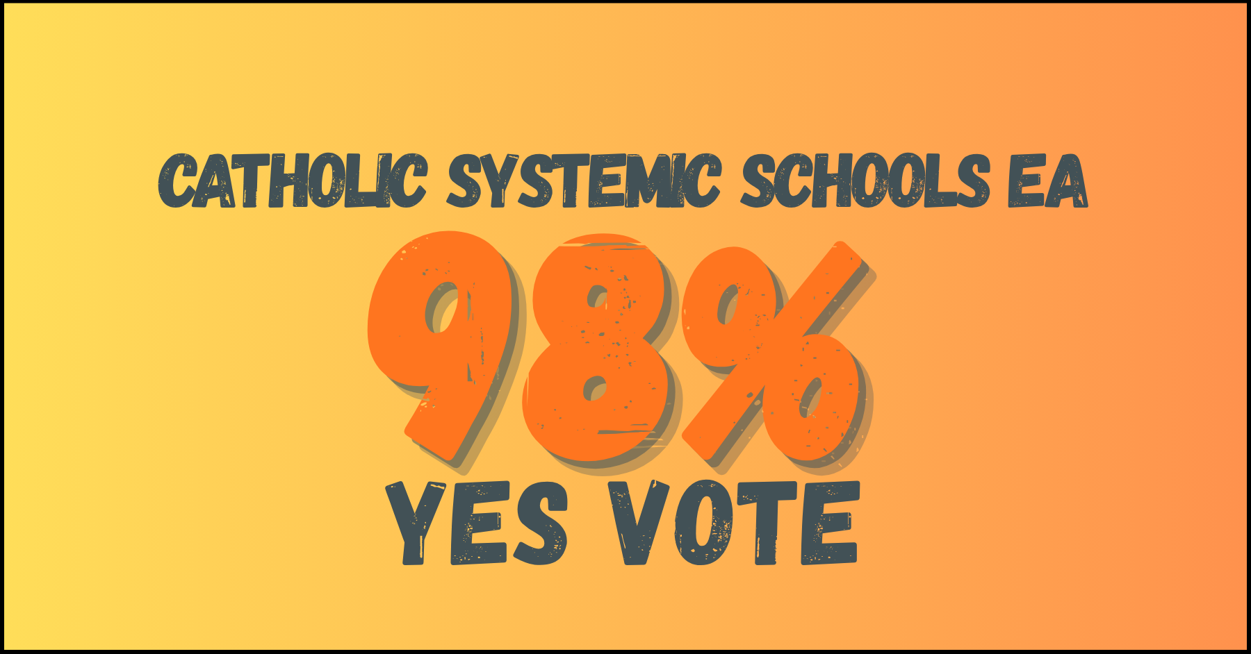 Catholic systemic schools: 98% vote in favour of new enterprise agreements